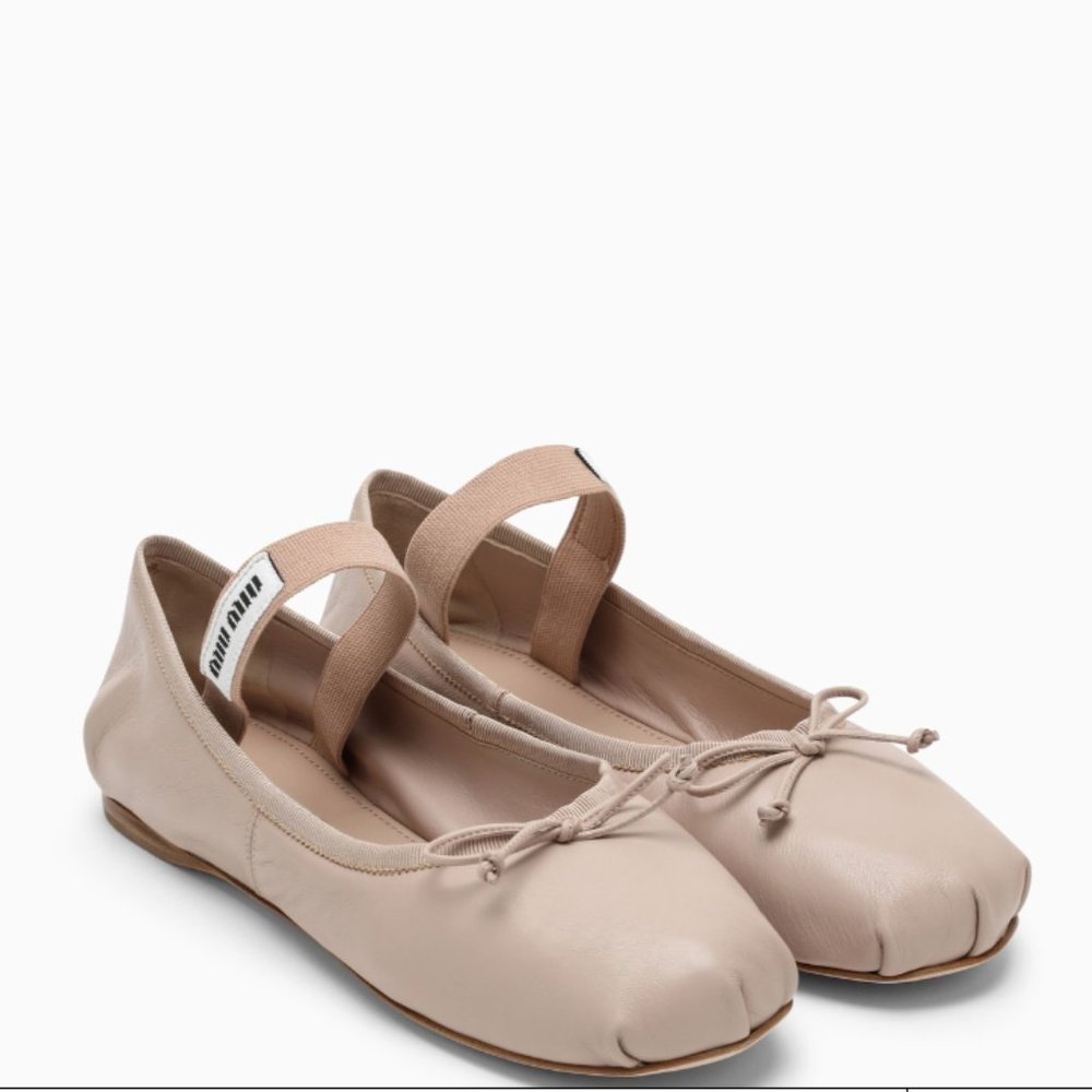 New Miu Miu pink ballet flats